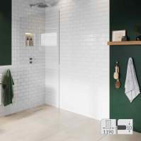 Abacus 10mm Glass Panels For Wetrooms - 1190mm