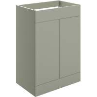 Shetland 590mm Floor Standing 2 Door Basin Unit (No Top) - Matt Olive Green