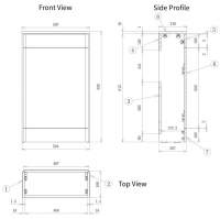 Gressingham 506mm WC Unit - White Gloss