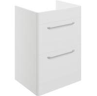 Gressingham 594mm 2 Drawer Floor Unit (exc. Basin) - White Gloss