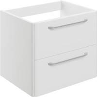 Gressingham 594mm 2 Drawer Wall Unit (exc. Basin) - White Gloss