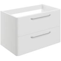 Gressingham 794mm 2 Drawer Wall Unit (exc. Basin) - White Gloss