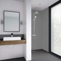 White Metro Tile Effect Panels - Wetwall Composite 