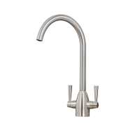 Jeroni Swan 2 Handle Chrome Kitchen Mixer Tap - Francis Pegler Comap