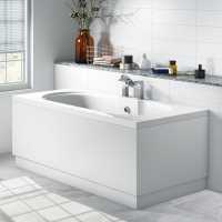 Gloss White Wood Bath Panel 1800mm by The White Space