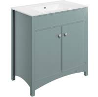 Havanna 810mm Basin Unit w/Basin - Sea Green Ash