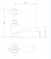 Ultra Blake Bath Filler Tap - TBL303