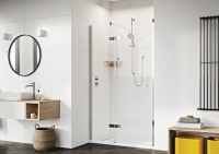 Aquadart Inline 900 x 900mm 2 Sided Hinge Door Shower Enclosure with Side Panel 