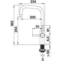 Blanco Linus S Matt Black Kitchen Tap -  525807