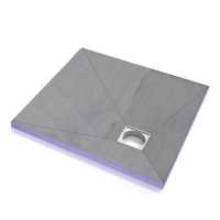 Jackoboard Aqua Flat 1000 x 1000mm Tileable Shower Tray - Offset Drain