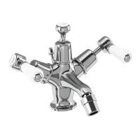 Burlington Kensington Traditional Bidet Mixer Tap with Pop Up Waste