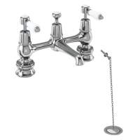 Burlington Kensington Traditional Three Hole Basin Mixer Tap