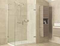 Roman Liberty 1000 x 900mm Hinged Shower Door with Side and In-Line Panels - 10mm Glass