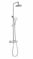 Kartell Plan Thermostatic Bar Shower Valve With Riser Rail & Rain Head