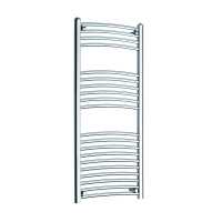 Kartell 400 x 1200 Curved Chrome Towel Radiator - CTR412C