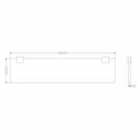 The White Space Glass Shelf - Black