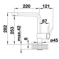 Blancoculina - S Mini Stainless Steel Kitchen Tap - 519844