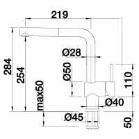 Blancoculina - S Stainless Steel Kitchen Tap - 517598