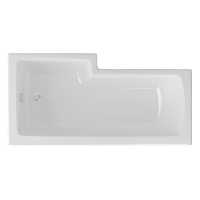 Beaufort Shannon 1700 x 850mm L Shaped Shower Bath - Left Hand