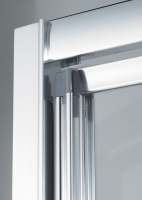 1000mm White Semi-Frameless bifold Shower Door,  Lakes Classic Collection