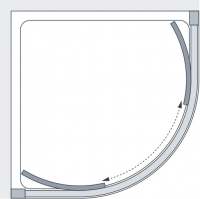 900 x 760mm Single Door Offset Quadrant Shower Enclosure, Lakes Classic Collection