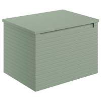 Latt 600mm Wall Hung 1 Drawer Basin Unit & Worktop - Matt Willow Green