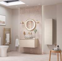 Villeroy & Boch Avento 340mm Right Hand 1 Door Bathroom Vanity Unit And Right Hand Basin - Arizona Oak