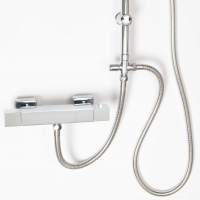 Troon Overhead Twin Shower Rigid Riser Kit - Highlife Bathrooms