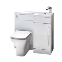 Elation Ikoma 550mm 2 Door Bathroom Vanity Unit & Basin - Gloss White