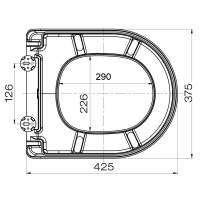 Luxury D-Shape Soft Close Toilet Seat - Top Fix Quick Release - NTS007