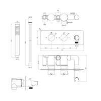 Abacus Essential Twin Head Concealed Shower Valve Kit ER07