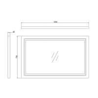 Burlington 120cm x 75cm Grey Framed Mirror