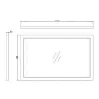 Burlington 90cm x 75cm Grey Framed Bathroom Mirror