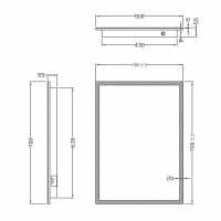 Symphony LED Bluetooth Music Bathroom Mirror 500 x 700mm - Shaver Socket & Demister Pad