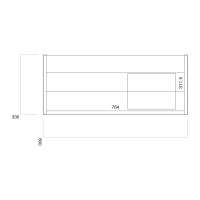 Campbell 1200mm Wall Hung Basin Unit Run (No Top) - White Gloss