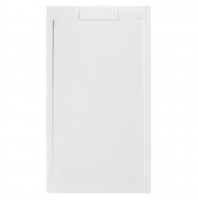 Giorgio Lux White Slate Effect Shower Tray - 1000 x 800 - Concealed Waste