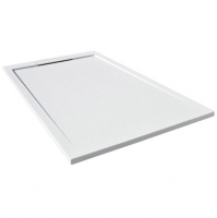 Giorgio Lux White Slate Effect Shower Tray - 1600 x 800 - Concealed Waste