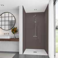 Lustrolite Mocha High Gloss Glass Effect Bathroom Wall Panel