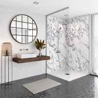 Carrara Marble Matt MEGAboard 1m Wide PVC Wall Panels