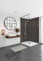 Wetwall Dark Wood Shower Panel