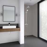 Grey Gloss - Mermaid Composite Tilepanel Shower Board 