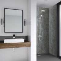 Wetwall White Marble Shower Panel