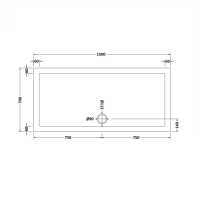 Nuie 900 x 760 Rectangle Shower Tray - FREE Waste