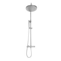 Core Chrome Twin Head Rigid Riser Shower Kit - Signature Showers