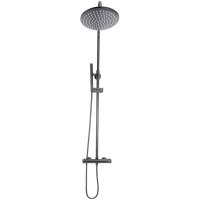 Scudo Core Gunmetal Round Rigid Riser Shower