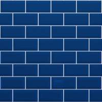 Navy Bevelled Metro Reflect Tile Wall Panels