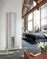 DQ Cove Mirror 1800 x 382 Vertical Radiator Anthracite Texture