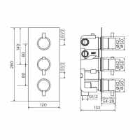 Ripley Round Thermostatic Shower Set - Matt Black - Signature Showers