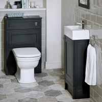 Vouille 510mm Floor Standing 2 Door Basin Unit & Basin - Anthracite Gloss