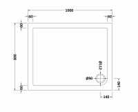 Nuie 1000 x 760 Rectangle Shower Tray - FREE Waste